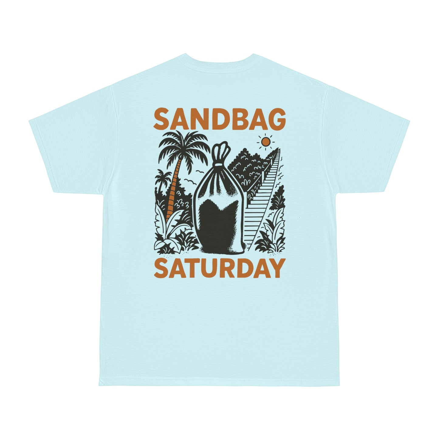 Tropical Orange Sandbag Saturday T-Shirt
