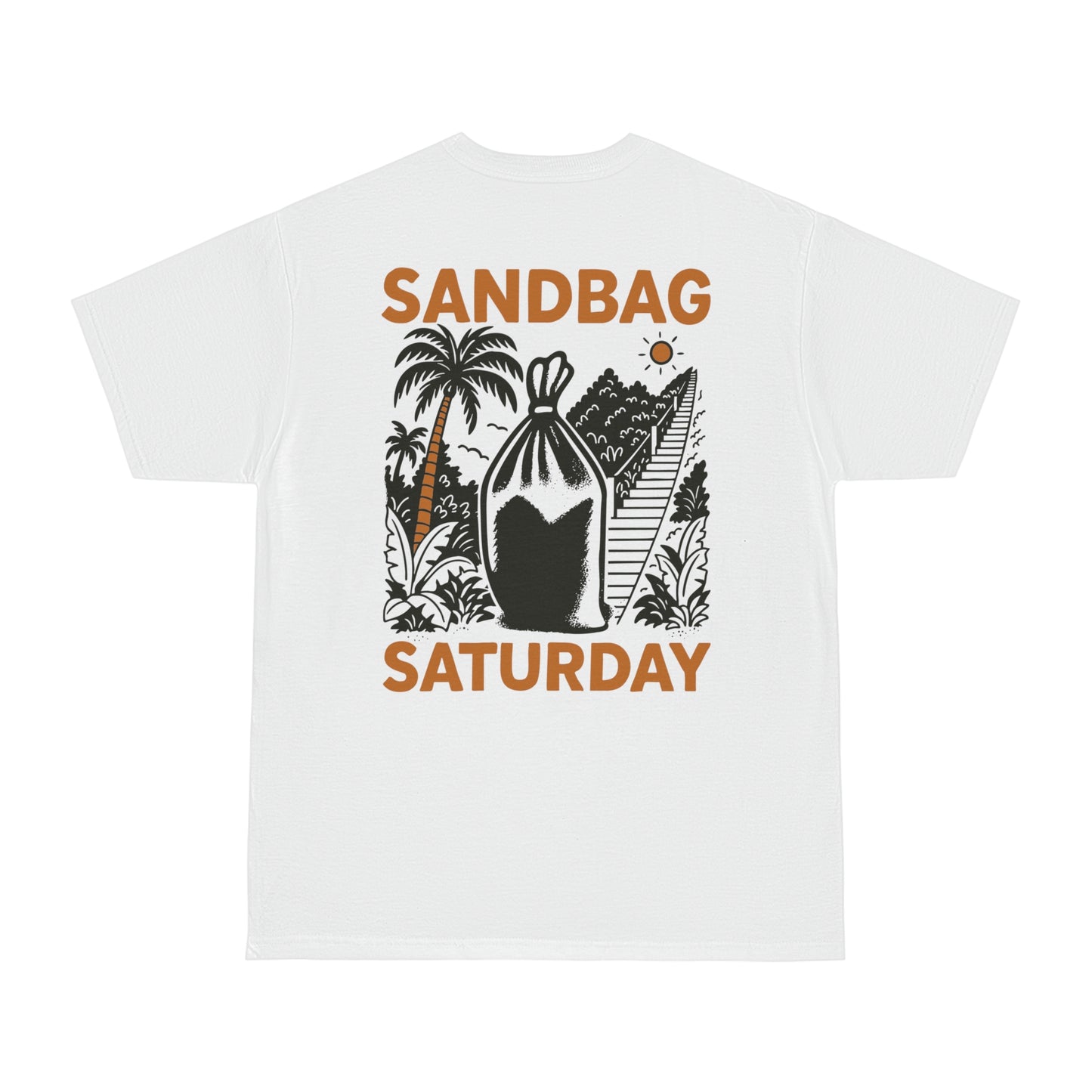 Tropical Orange Sandbag Saturday T-Shirt