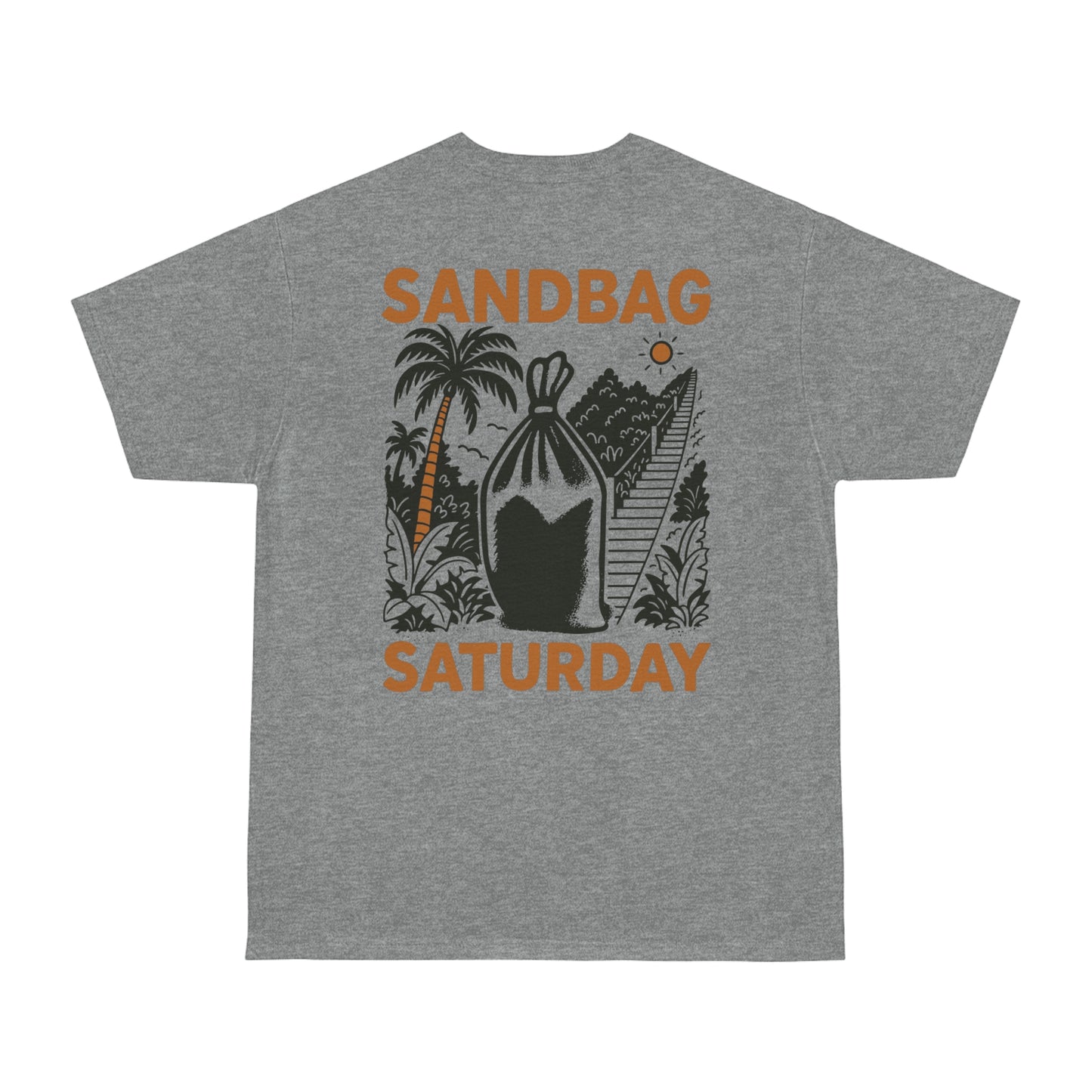 Tropical Orange Sandbag Saturday T-Shirt