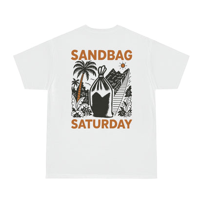 Tropical Orange Sandbag Saturday T-Shirt